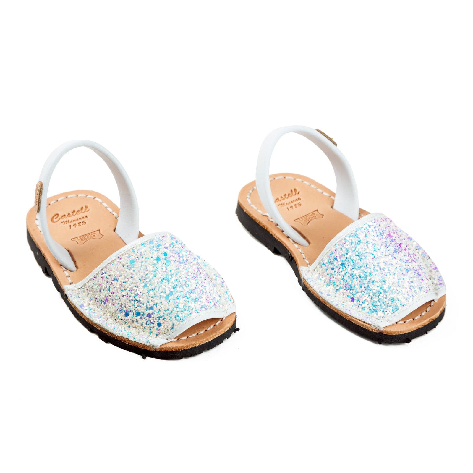 Glitter Leather Kids Sandals - Iker 1097R Stretch