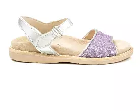 Glitter Leather Menorcan Sandal for Kids - Iker 1098R