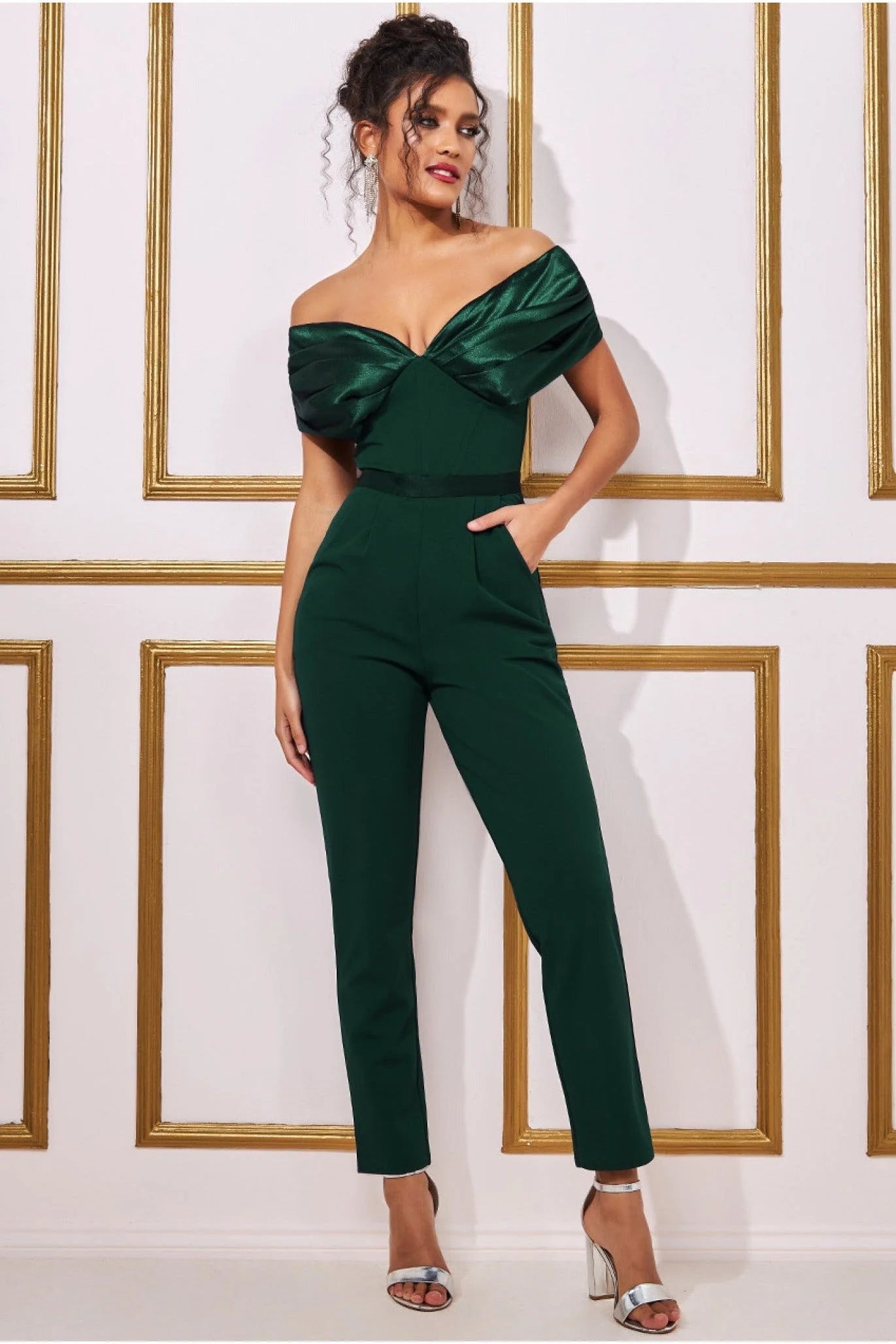 Goddiva Corset Bodice Jumpsuit