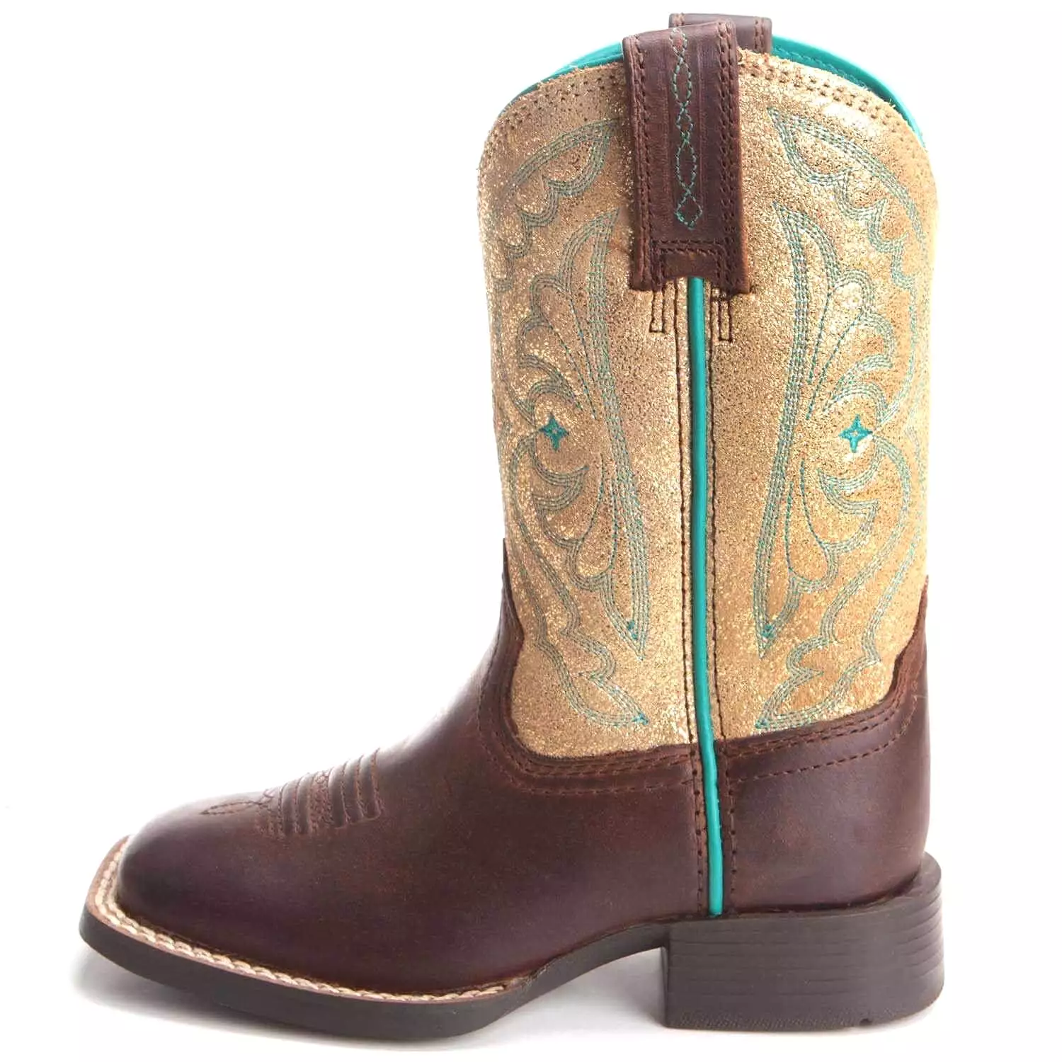 Gold Ariat Quickdraw Boots for Girls