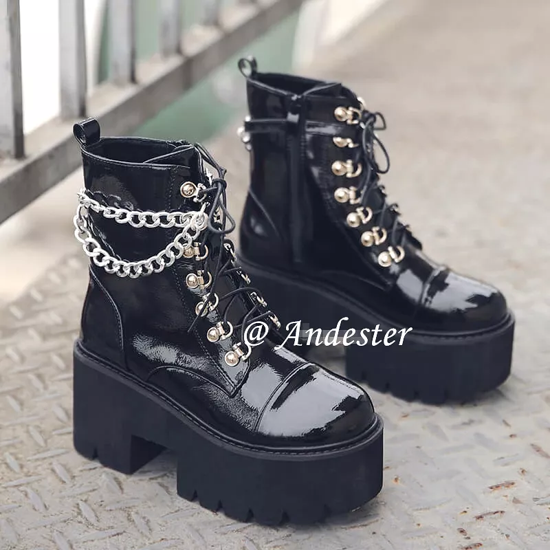 Gothic Punk Zipper Boots - AD11650