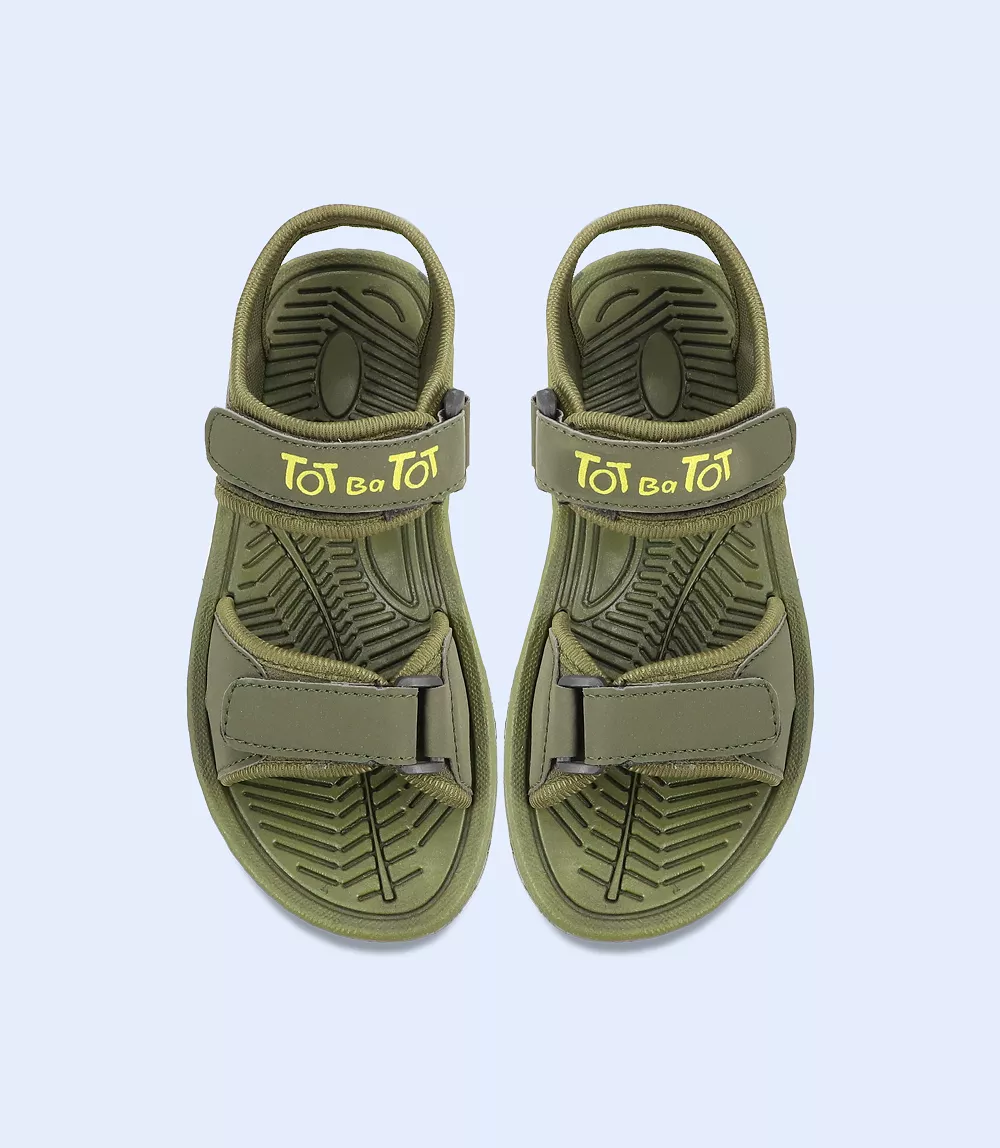 green boys sandal