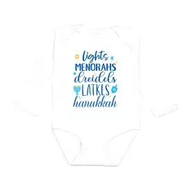 Hanukkah-themed Long Sleeve Bodysuit - Shop Now!