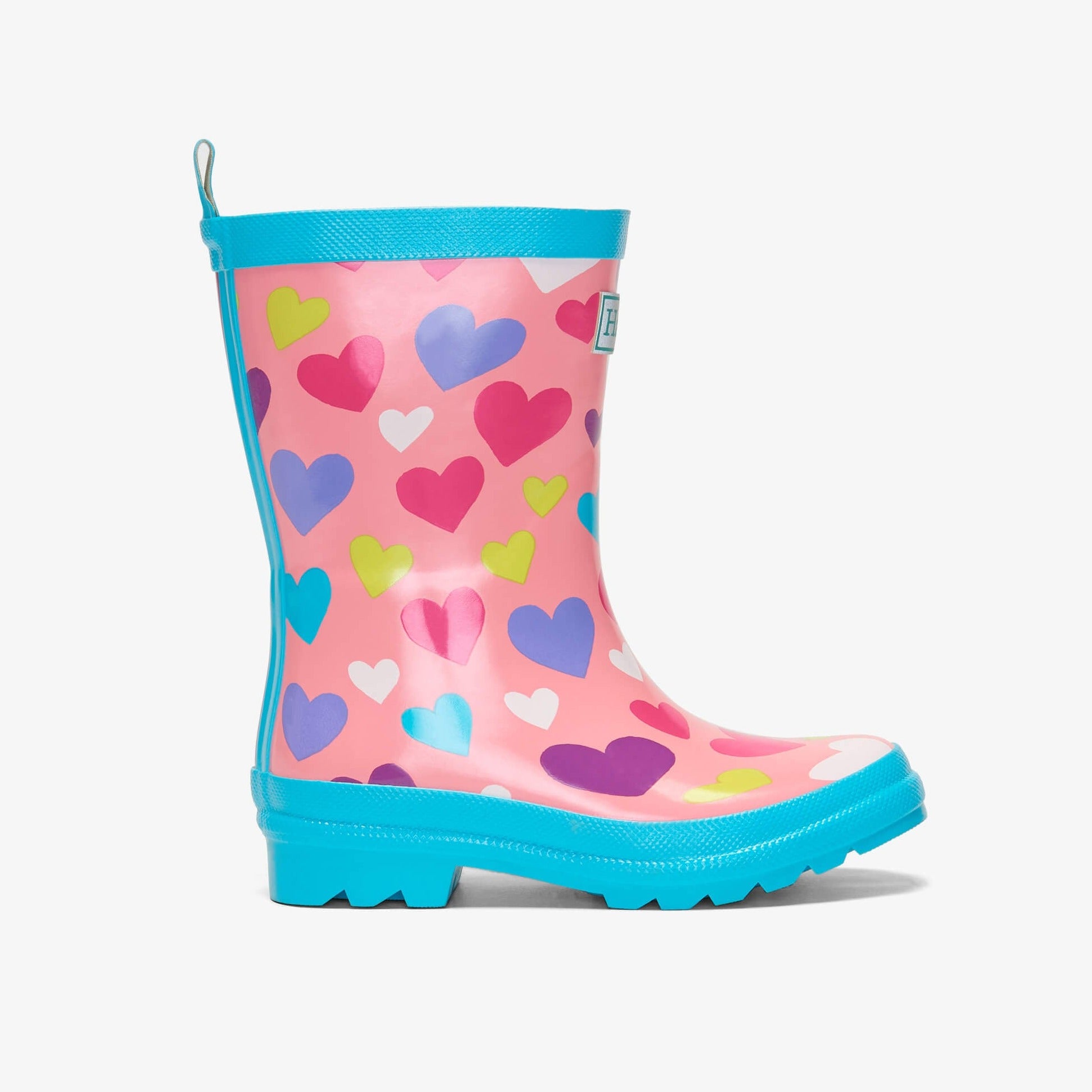 Hatley Colorful Heart Shiny Rain Boots