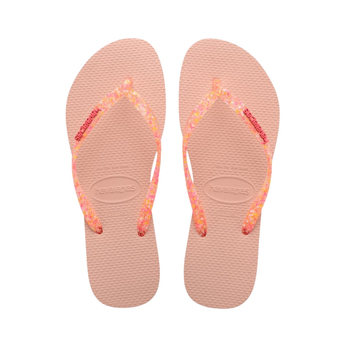 Havaianas Girl's Slim Glitter Pink Iridescent (Sizes 27-34)