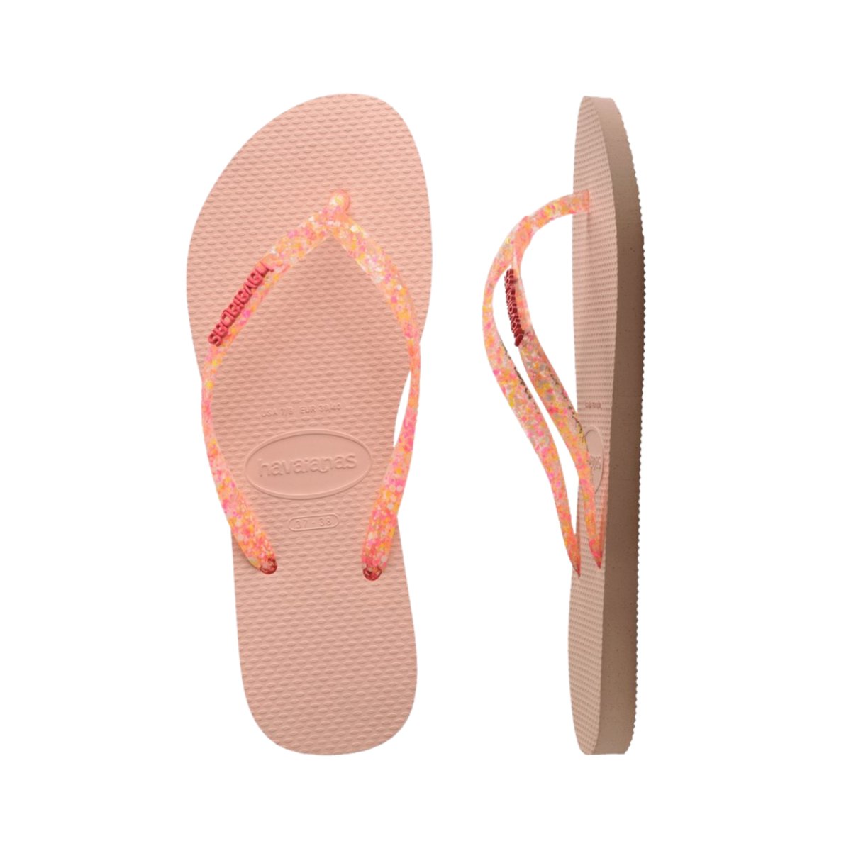 Havaianas Girl's Slim Glitter Pink Iridescent (Sizes 27-34)