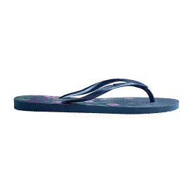 Havaianas Girls Slim Organic Blue Flip Flops