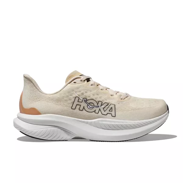 HOKA Women's Mach 6 Running Shoe in Vanilla - Medium Width