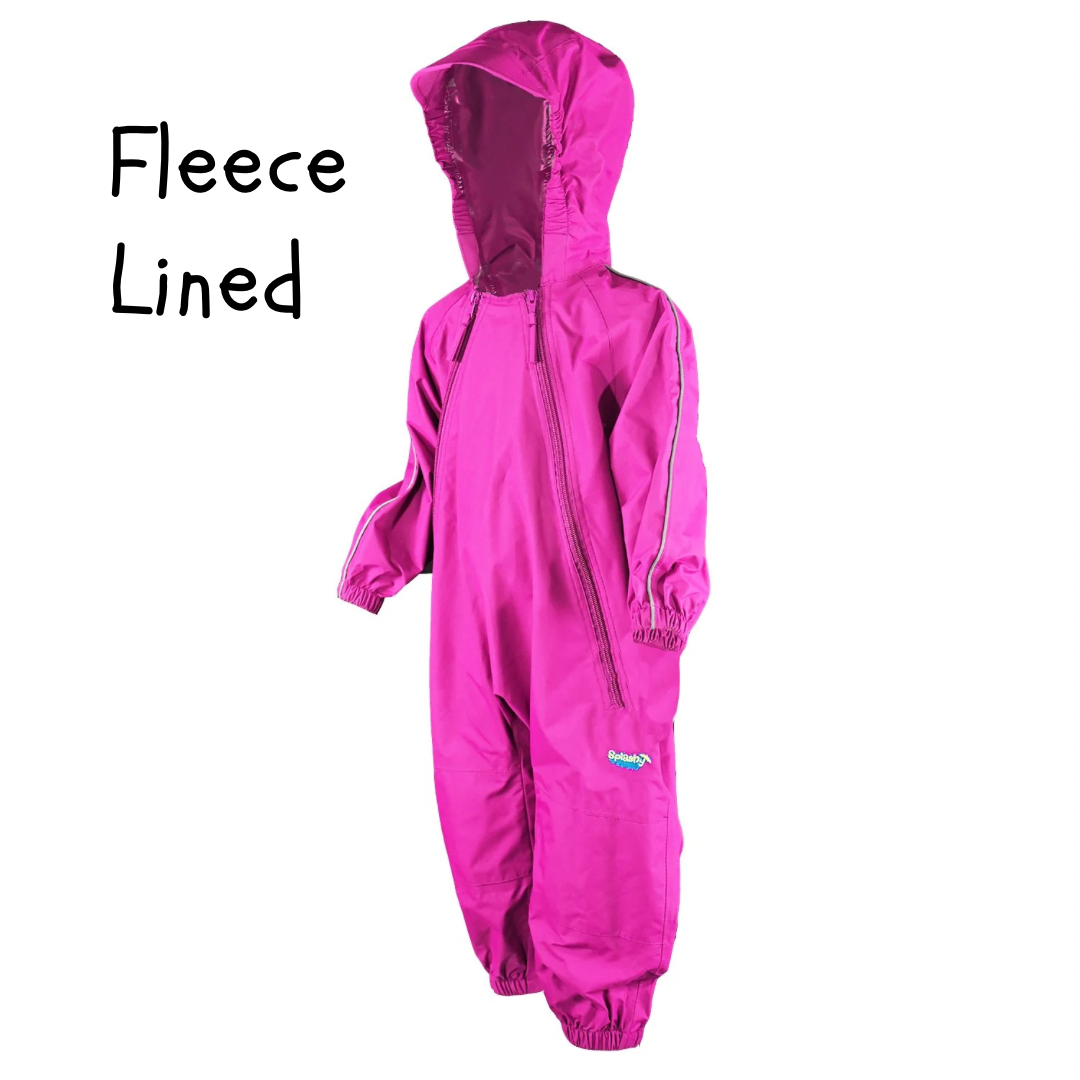 Hot Pink Fleece-Lined Rain and Mud Suit