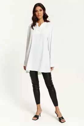 Hoxton Gal Long Sleeve Tunic with Button Detailing