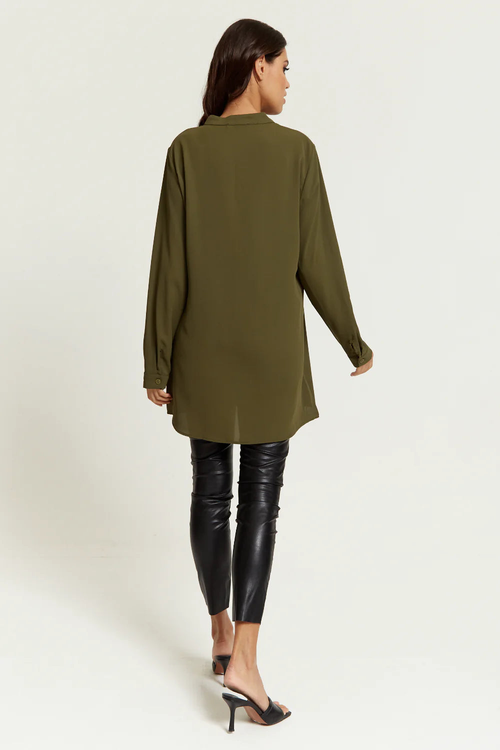 Hoxton Gal Long Sleeve Tunic with Button Detailing