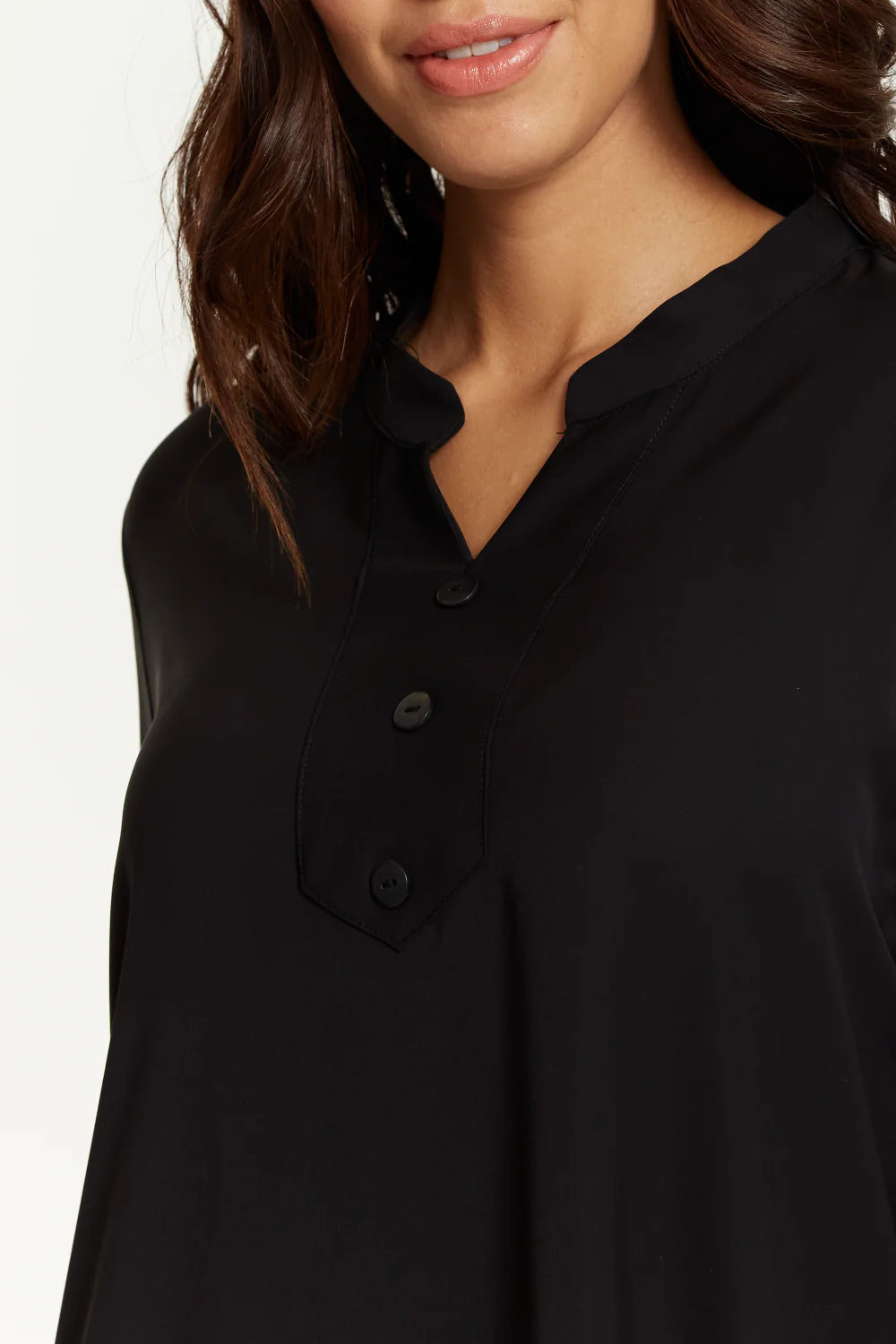 Hoxton Gal Long Sleeve Tunic with Button Detailing