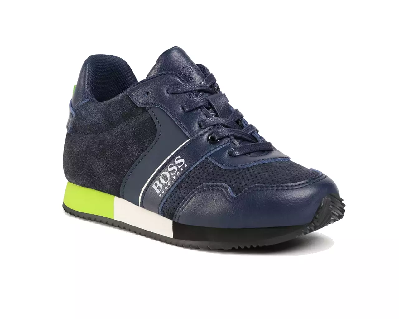 Hugo Boss Junior Navy Lace Up Trainers - J29225 849