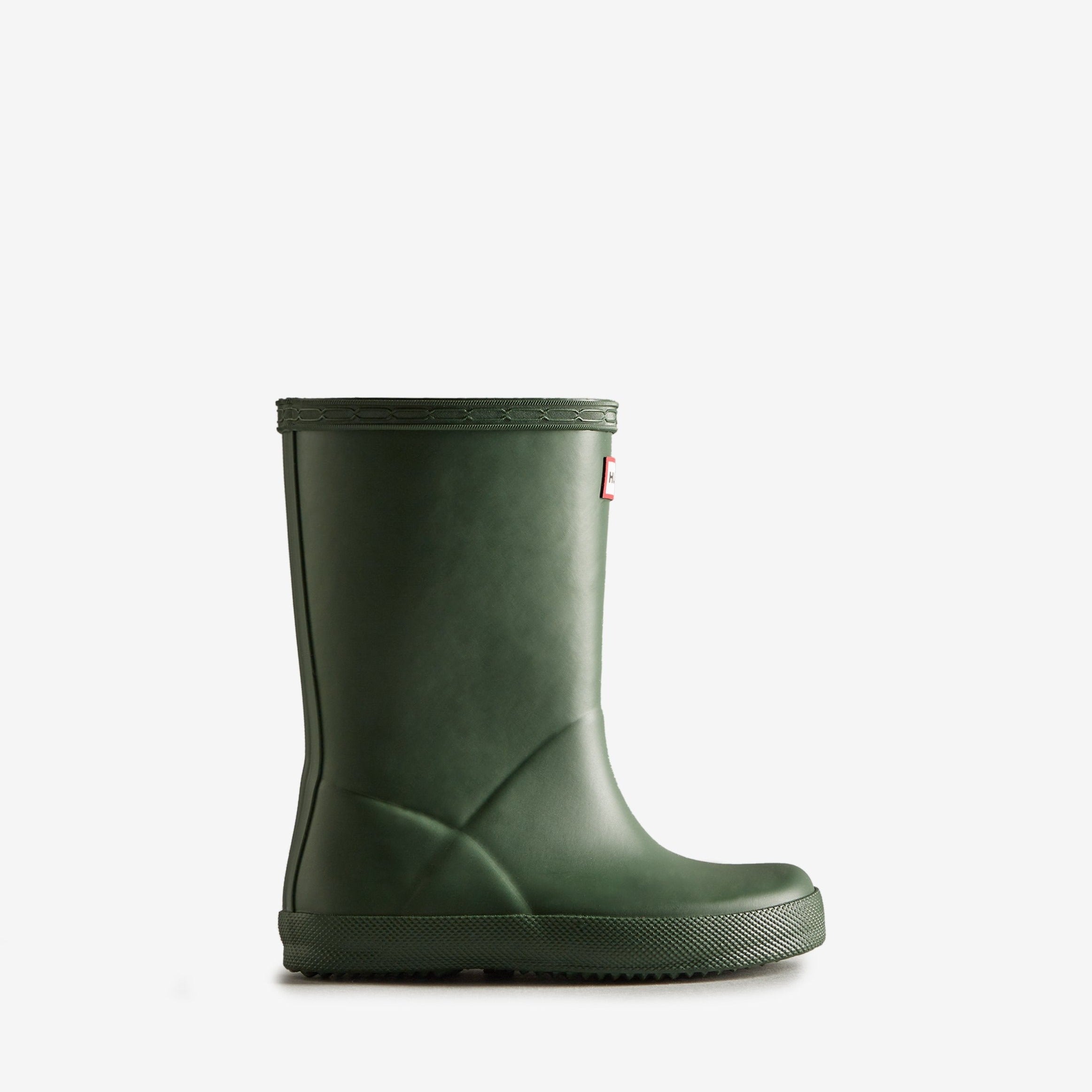 Hunter Green Kids Rain Boot