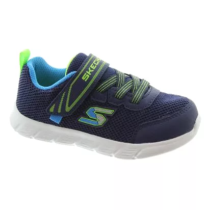 Infant Skechers Trainers Navy Lightweight Strap Comfy Flex Mini Trainer