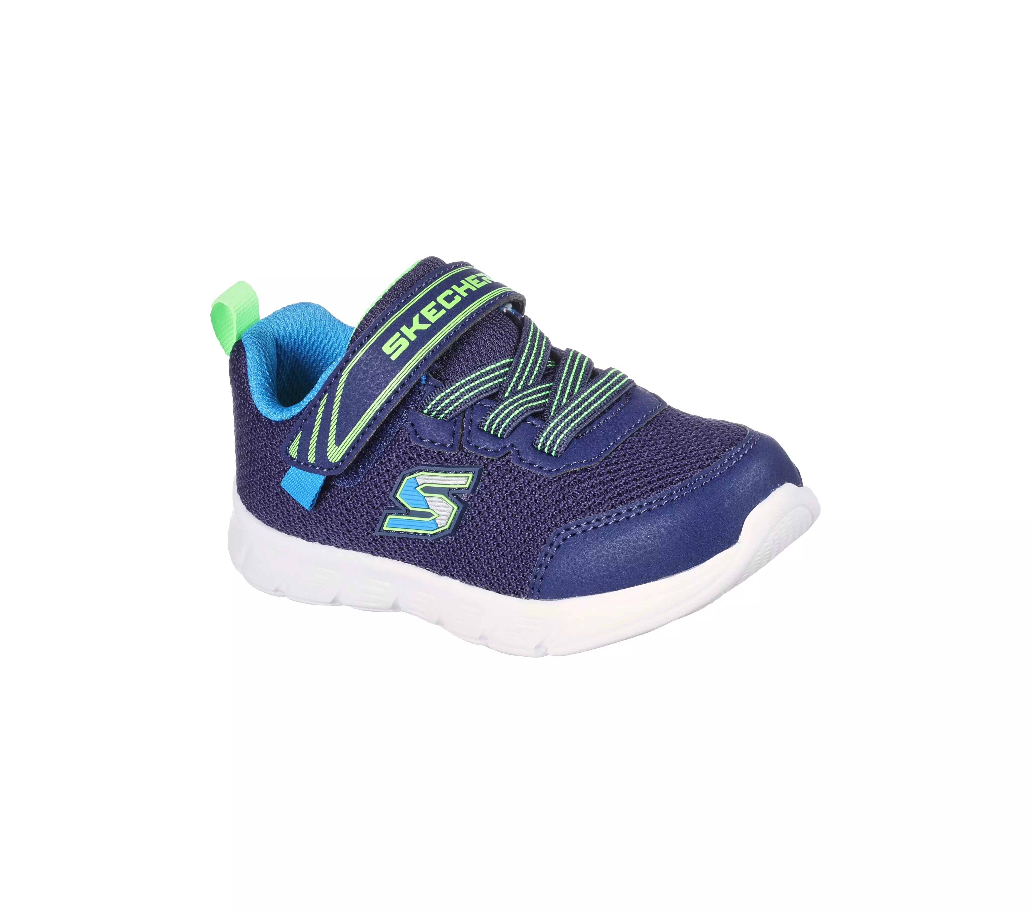 Infant Skechers Trainers Navy Lightweight Strap Comfy Flex Mini Trainer