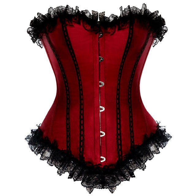 Izyama Wine Red Corset Queen