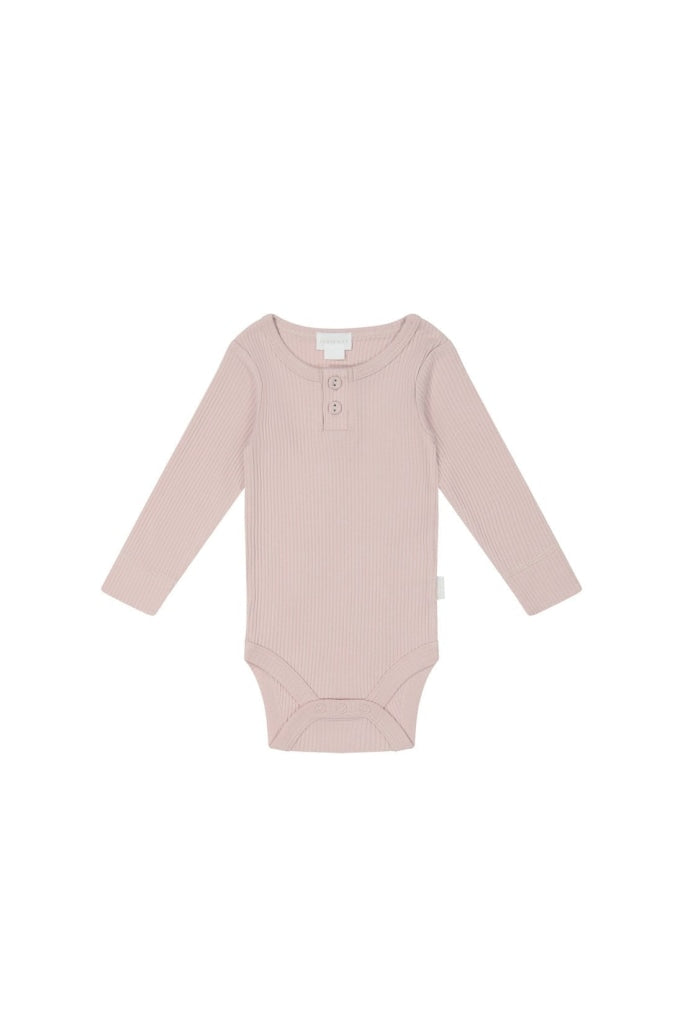 Jamie Kay baby bodysuit, long sleeve, size 0-3 months, color Rosie