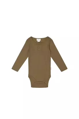 Jamie Kay Long Sleeve Bodysuit 0-3m Creme Caramel