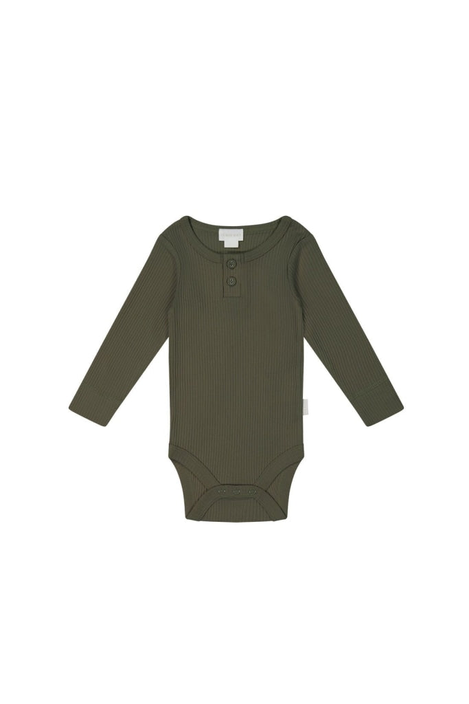 Jamie Kay Long Sleeve Bodysuit 0-3m Olive