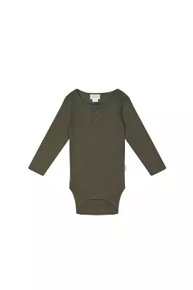 Jamie Kay Long Sleeve Bodysuit 0-3m Olive