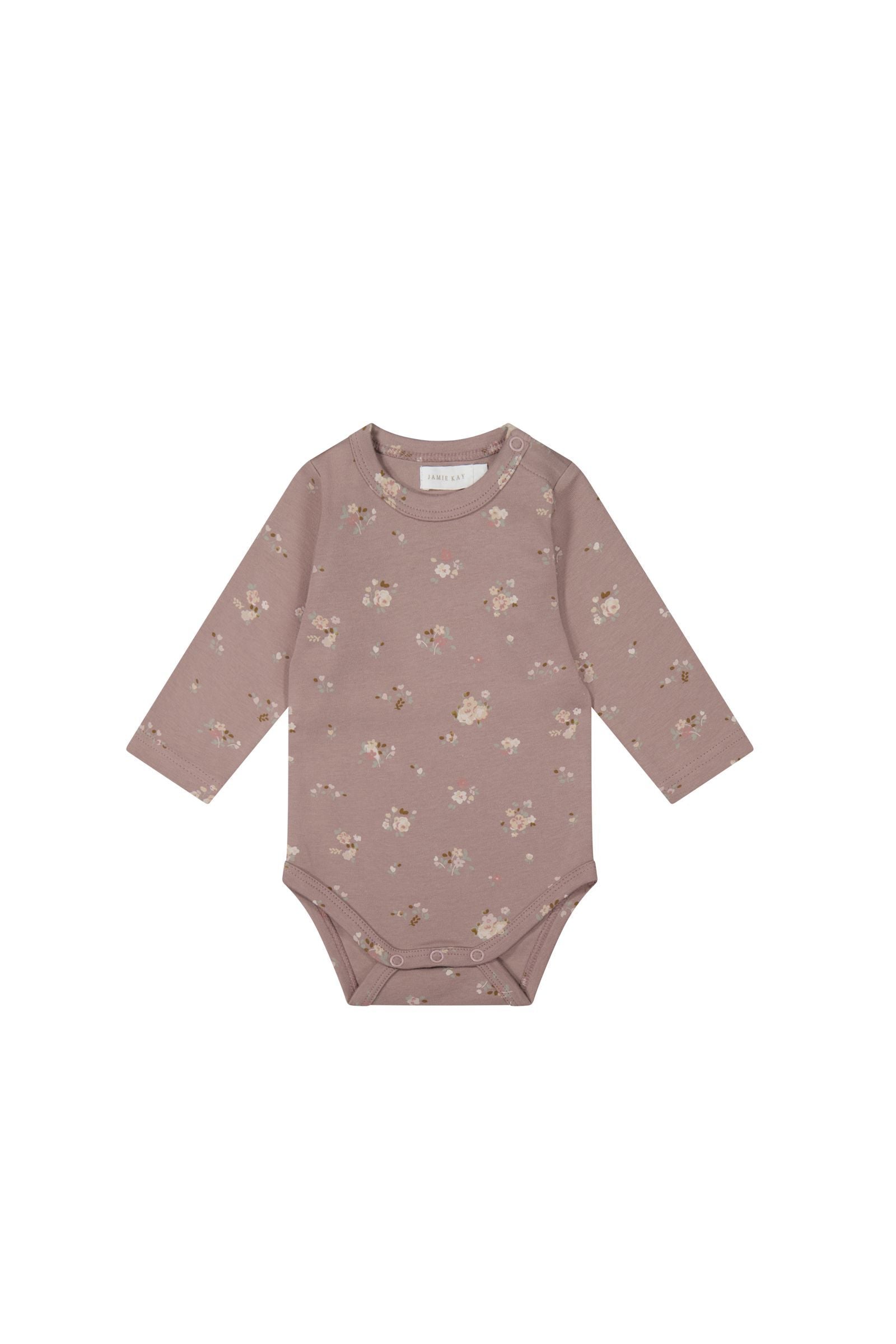 Jamie Kay Long Sleeve Bodysuit - Petite Fleur Antler - Organic Cotton