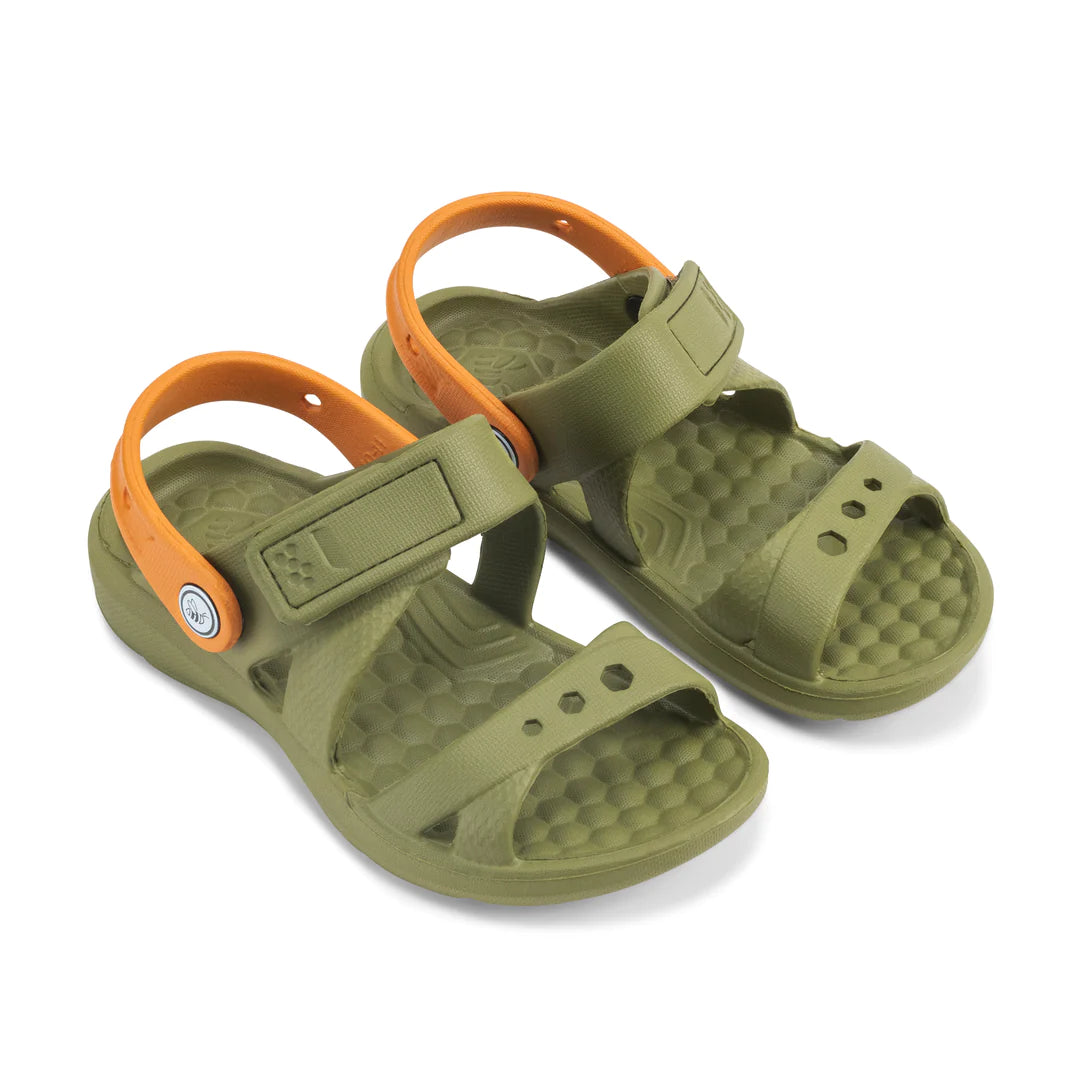 Joybees Kids Adventure Sandal Olive Burnt Orange