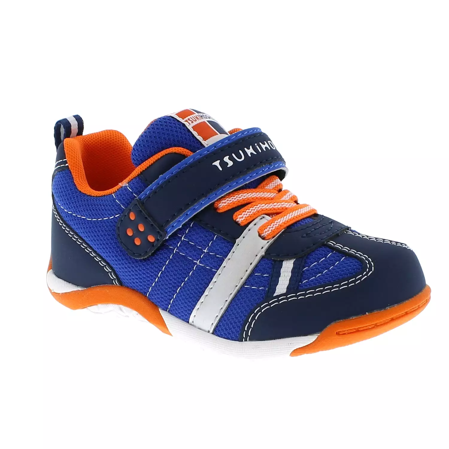 Kaz Kids Athletic Sneaker Navy Tangerine