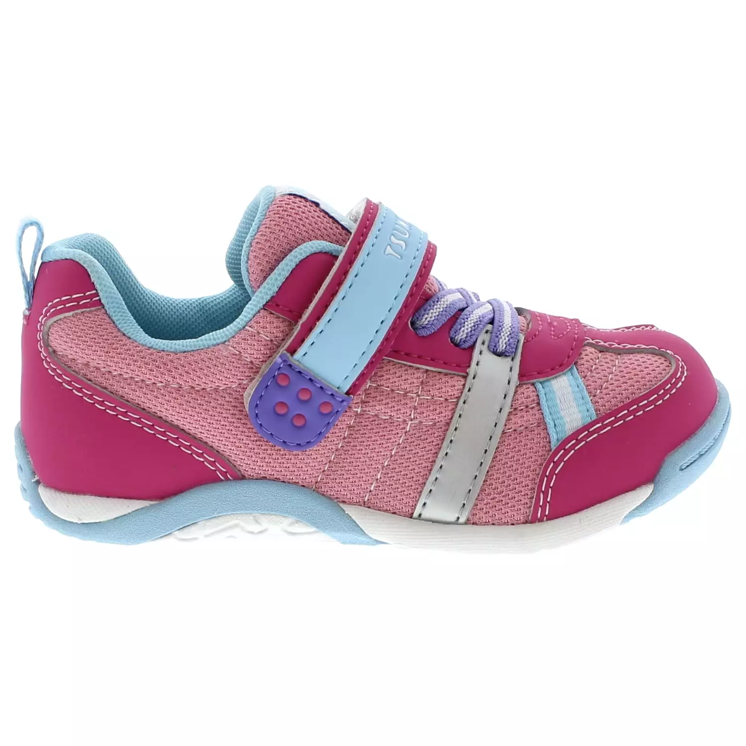 Kaz Kid's Sneaker - Fuschia/Light Blue