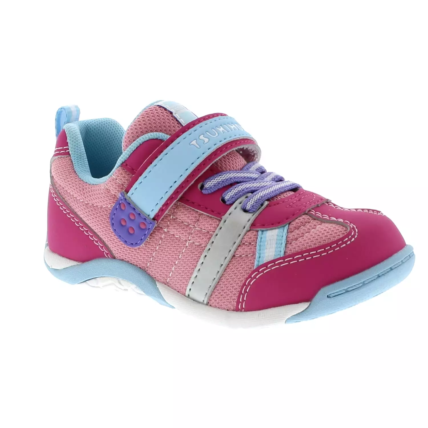 Kaz Kid's Sneaker - Fuschia/Light Blue