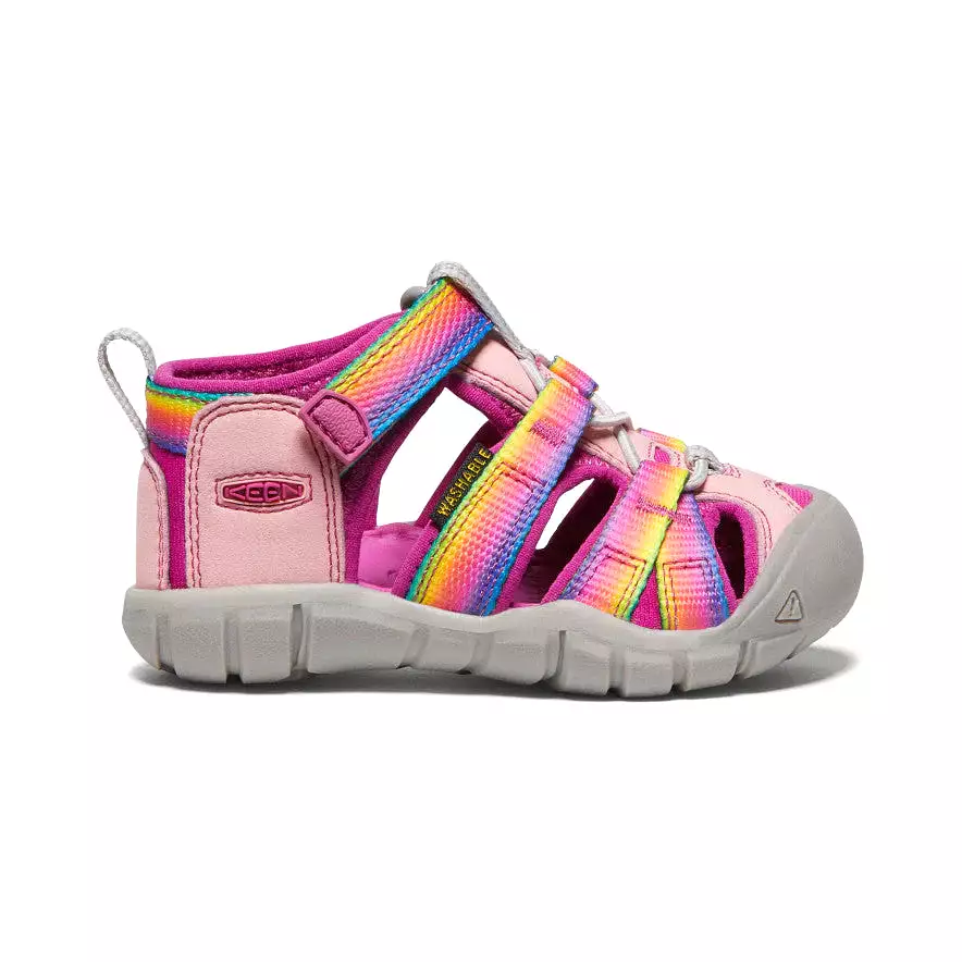 Keen Seacamp II CNX Toddler Sandal - Rainbow/Festival Fuchsia color.