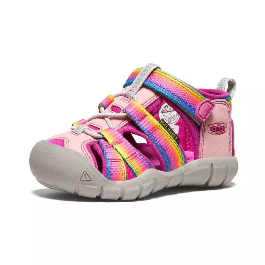 Keen Seacamp II CNX Toddler Sandal - Rainbow/Festival Fuchsia color.