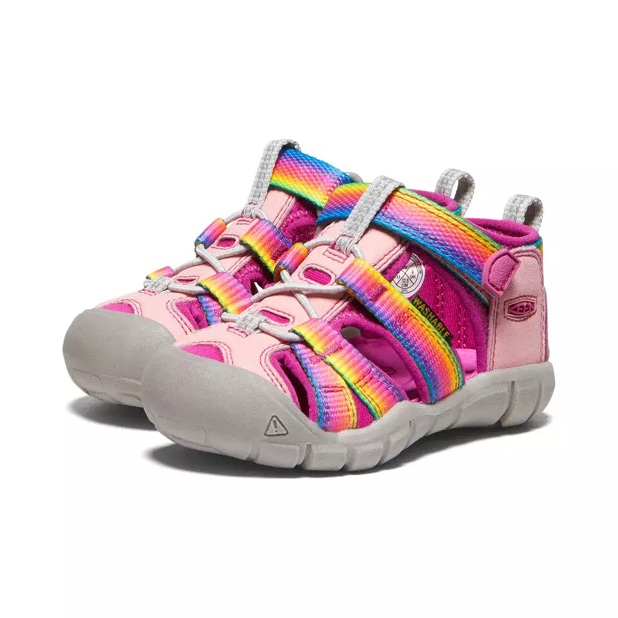 Keen Seacamp II CNX Toddler Sandal - Rainbow/Festival Fuchsia color.