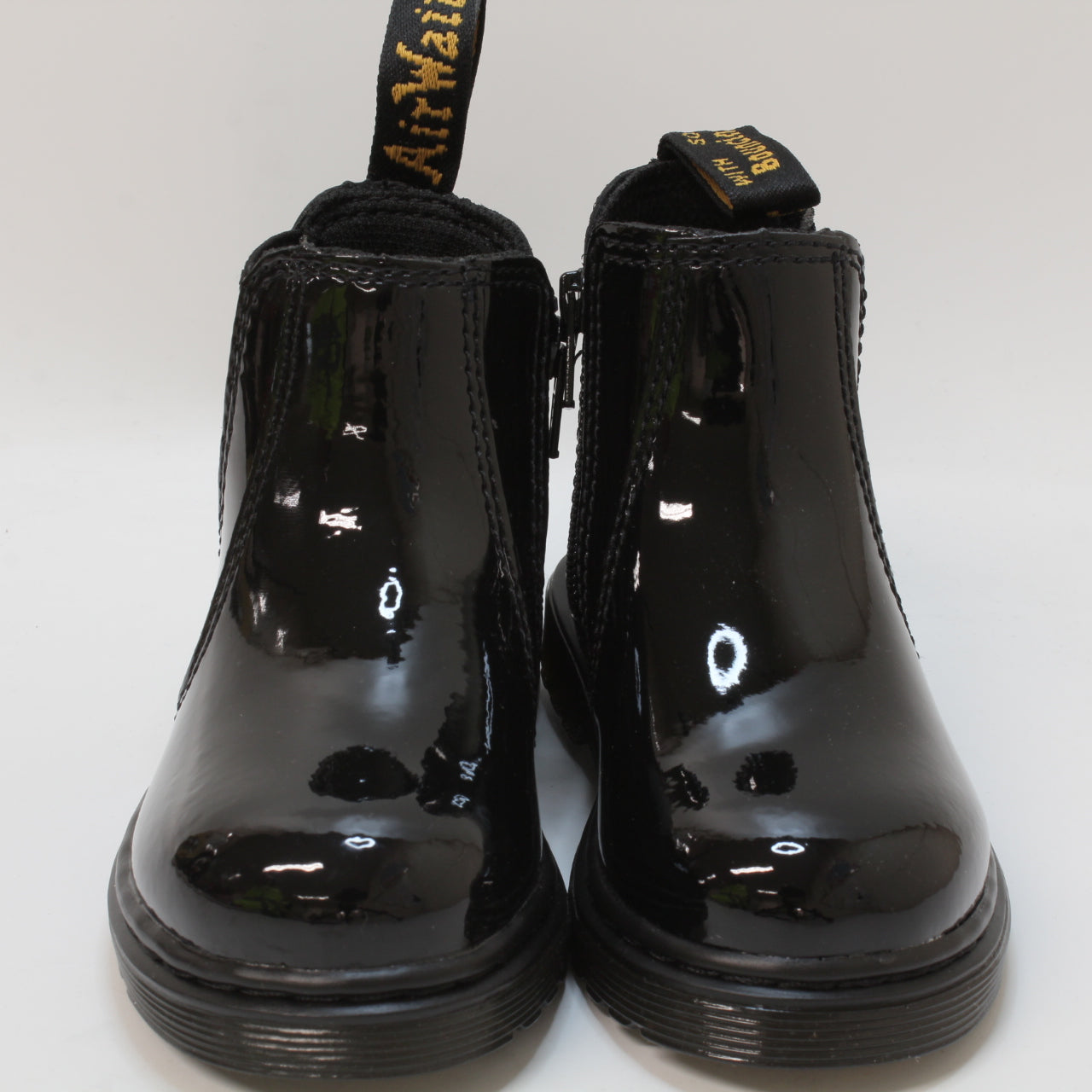 Kids Dr. Martens 2976 Toddlers Black Patent - UK Sizes 6 Infant / 5 Infant (Odd Sizes)