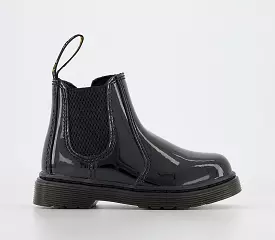 Kids Dr. Martens 2976 Toddlers Black Patent - UK Sizes 6 Infant / 5 Infant (Odd Sizes)