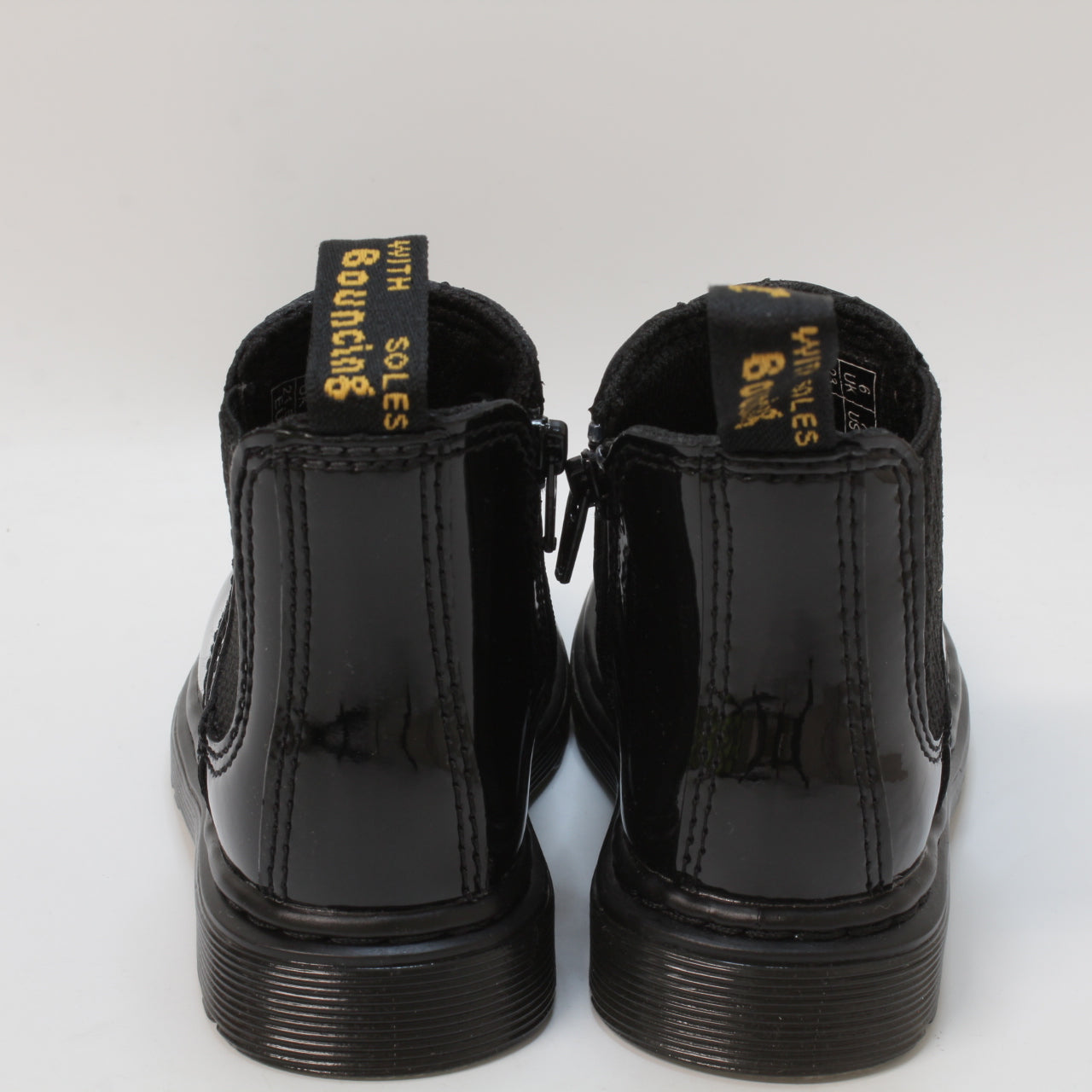 Kids Dr. Martens 2976 Toddlers Black Patent - UK Sizes 6 Infant / 5 Infant (Odd Sizes)