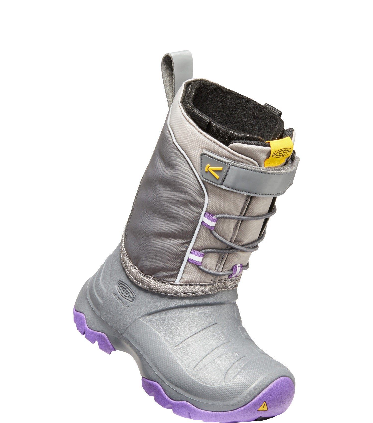 Kids Waterproof Boot - Grey/Lilac.