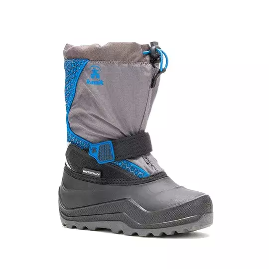 Kids Waterproof Snow Boot - Charcoal/Blue