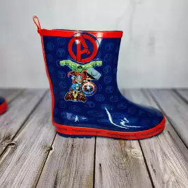 Kids Wellington Boots Avengers Blue/Red Boys/Girls 10-2.5