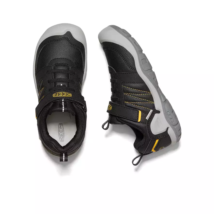 Knotch Peak Sneaker in Black/KEEN Yellow for Big Kids