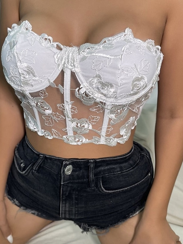 Lace Underbust Corset Top for Prom, Party, and Club Outfit