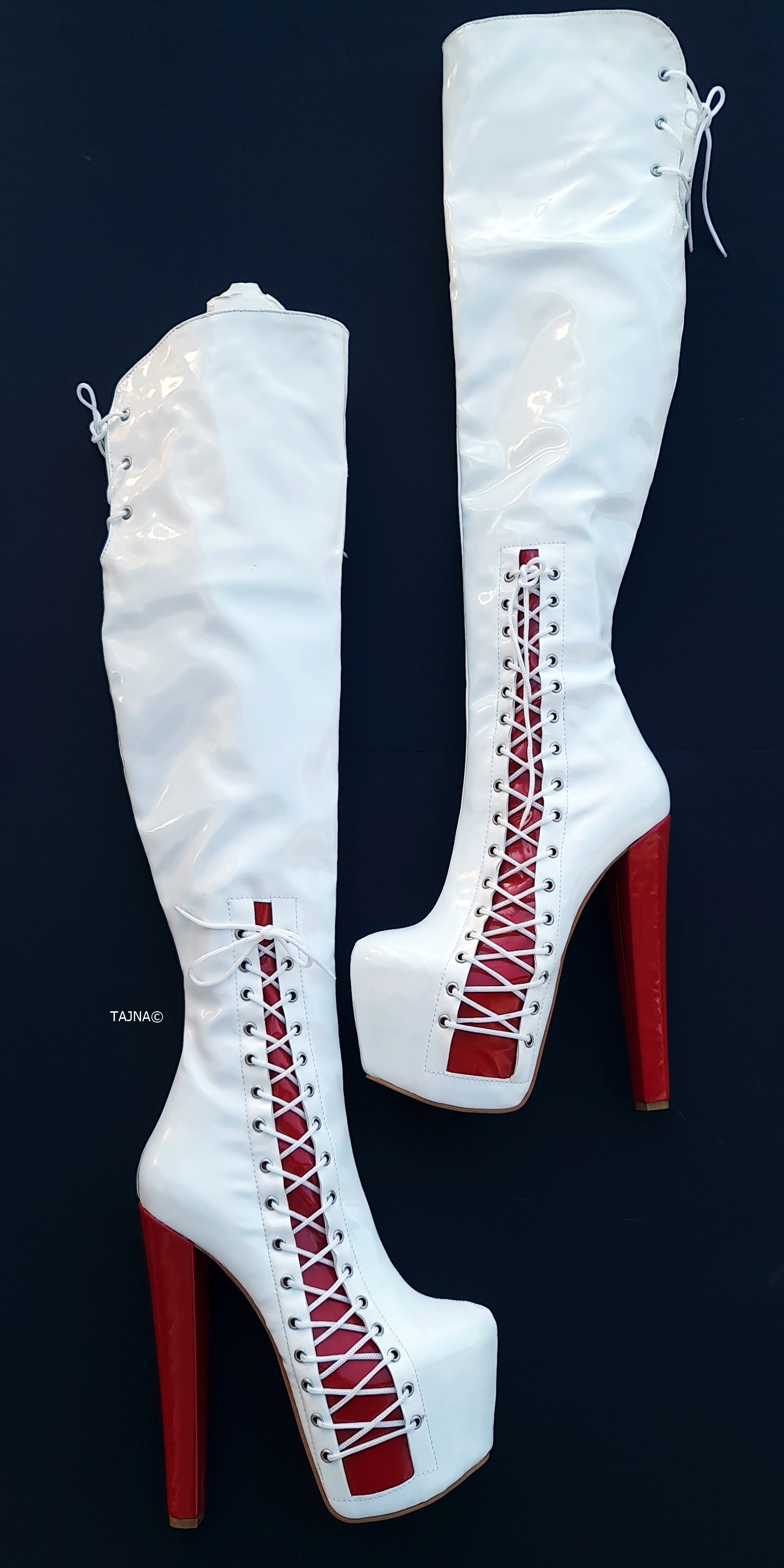 Lace-up Over the Knee Corset Boots