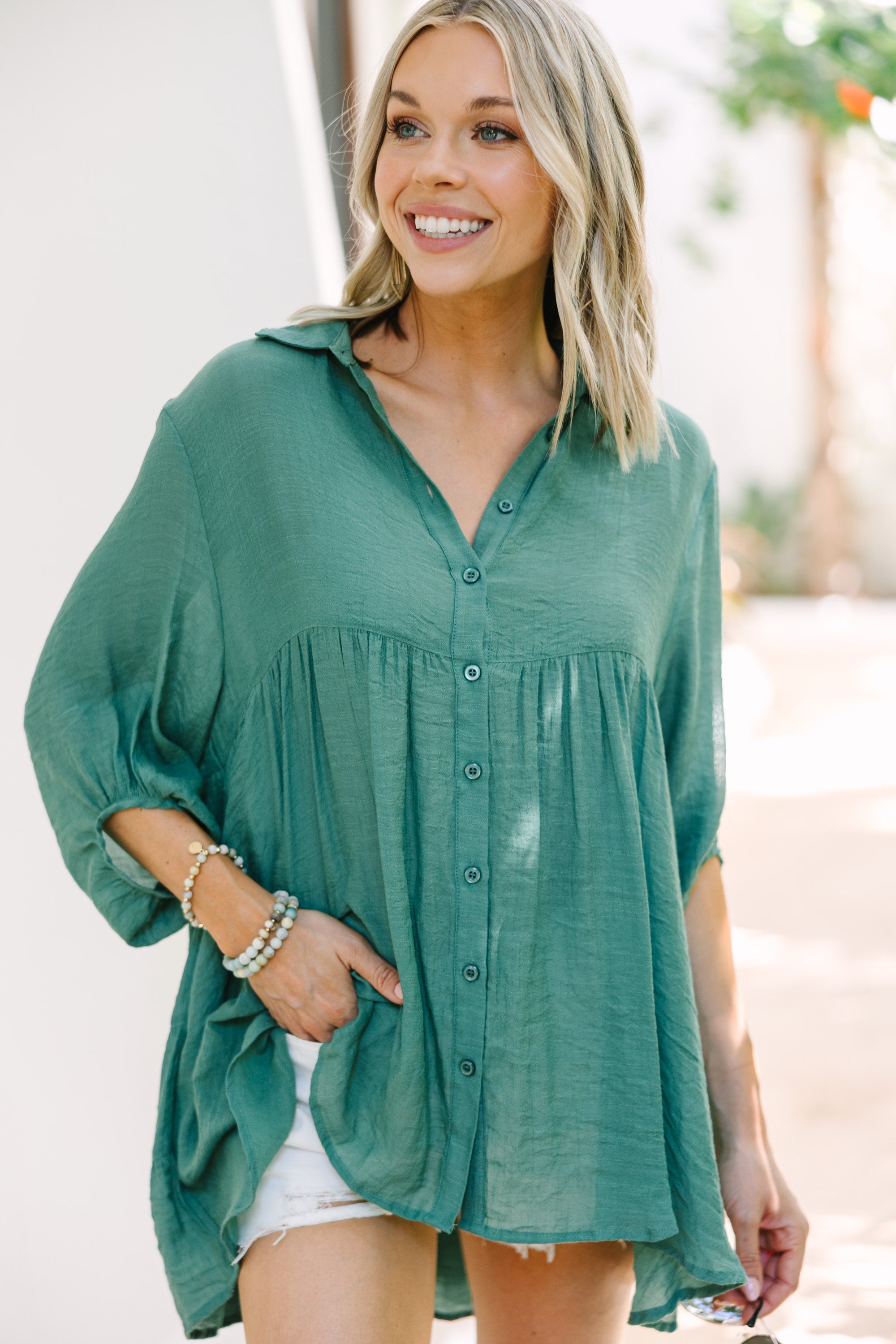 Lagoon Green Tunic - Shop Take Me There Collection.