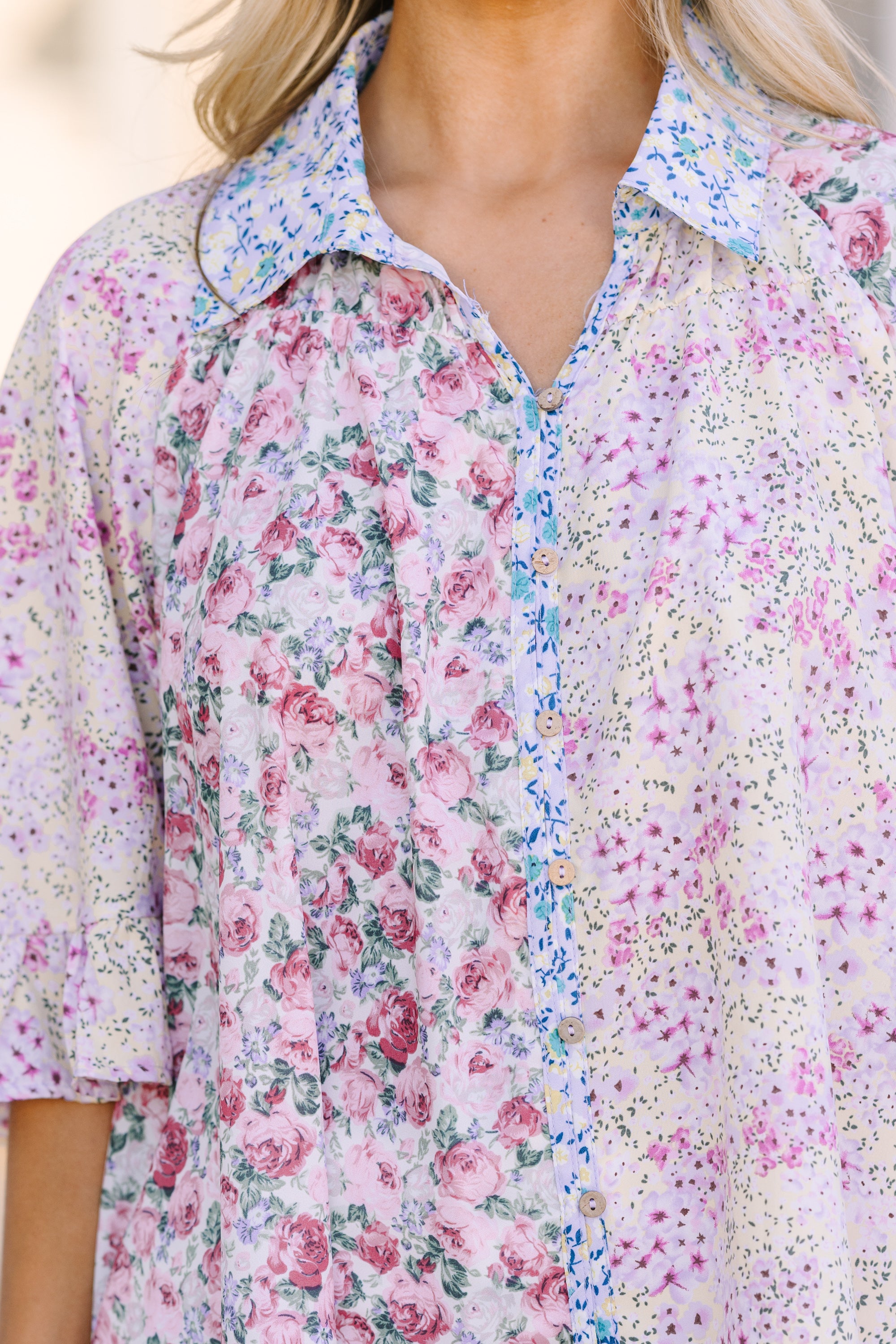 Lavender Purple Floral Tunic - Perfect for all your needs