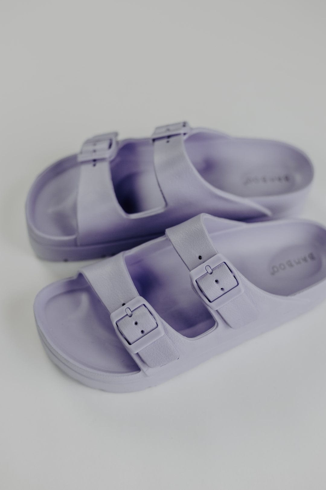 Lavender Sandals with Double Buckle