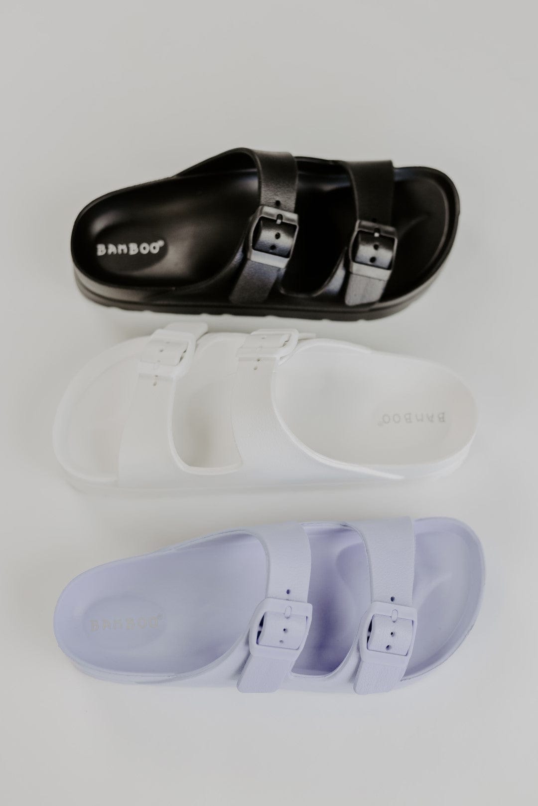 Lavender Sandals with Double Buckle