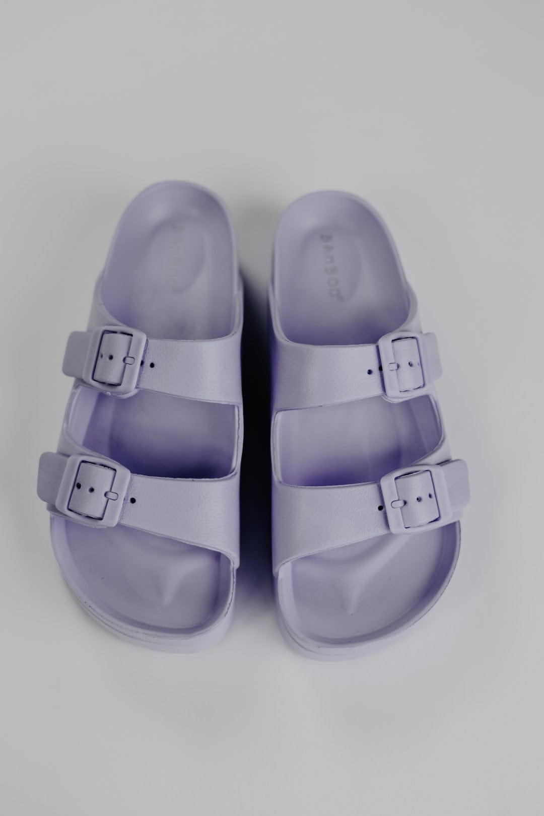 Lavender Sandals with Double Buckle