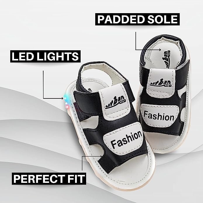 LED Floating Sandals - Black & White Combo, Quantity: 2