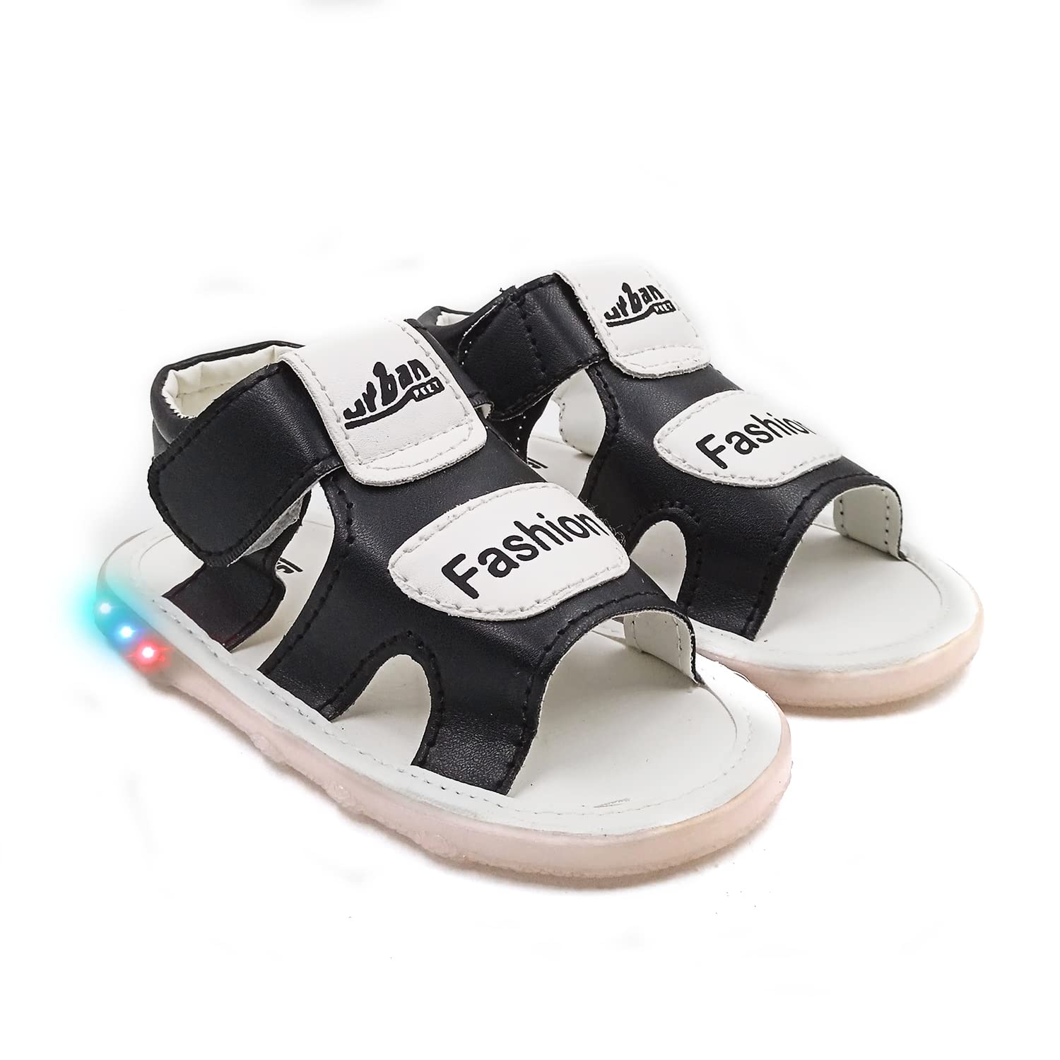 LED Floating Sandals - Black & White Combo, Quantity: 2