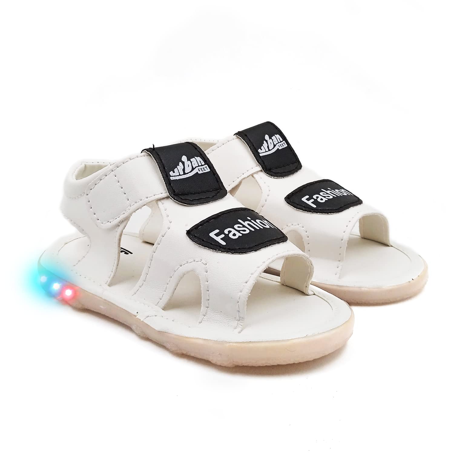 LED Floating Sandals - Black & White Combo, Quantity: 2